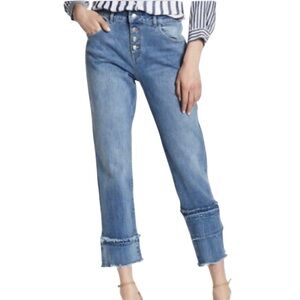 DL1961‎ Patti High Rise Straight Jeans Sz 29 (30” Waist) button fly Denim